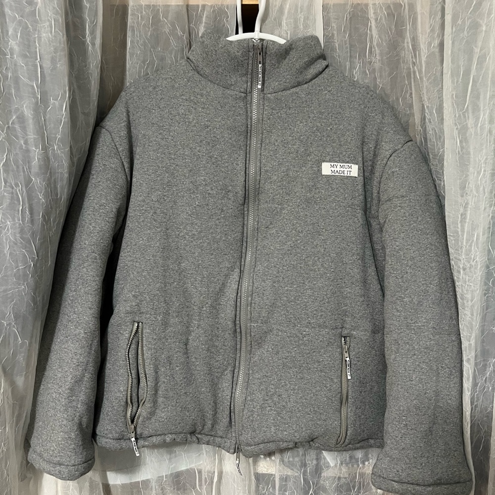 Gray Puffer Jacket (my mum made it)